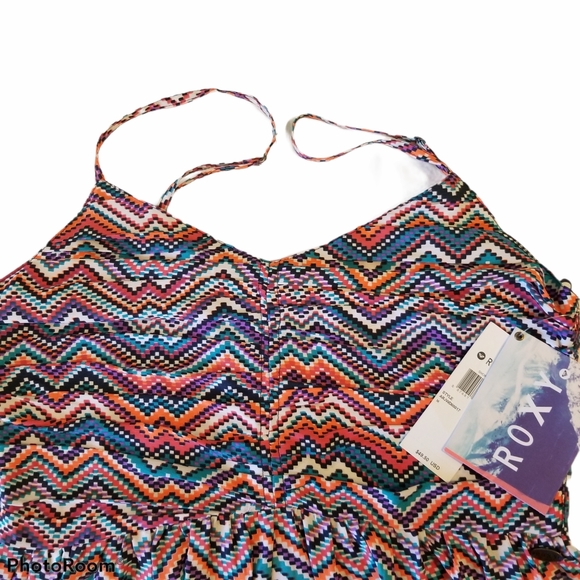 NWT Roxy Shoreline Multicolor Strappy Dress Sz Med - Picture 4 of 7